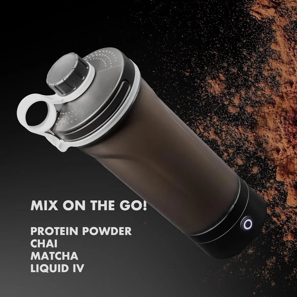 Mixmate Electric Shaker Bottle for Gym Protein Powder Mixes, Rechargeable Type-C Shaker Cup, BPA Free - Perfect for Fitness Enthusiasts