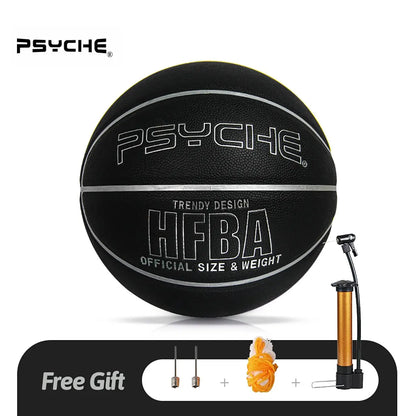 PSYCHE Basketball Leather Size 7 Basketball Original Classic 29.5" Indoor Outdoor Basketball Ball Games