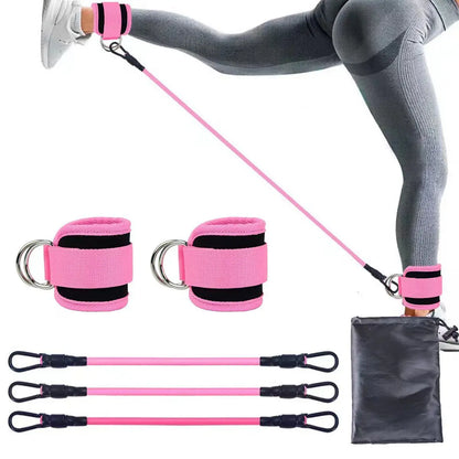 Ankle Resistance Bands, Ankle Bands for Working Out with Cuffs, Resistance Bands for Leg Butt Training Workout Equipment for Kickbacks Hip Gluteus Training, Ankle Strap with Exercise Bands