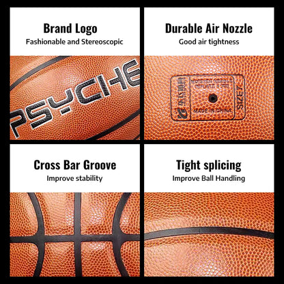 PSYCHE Basketball Leather Size 7 Basketball Original Classic 29.5" Indoor Outdoor Basketball Ball Games